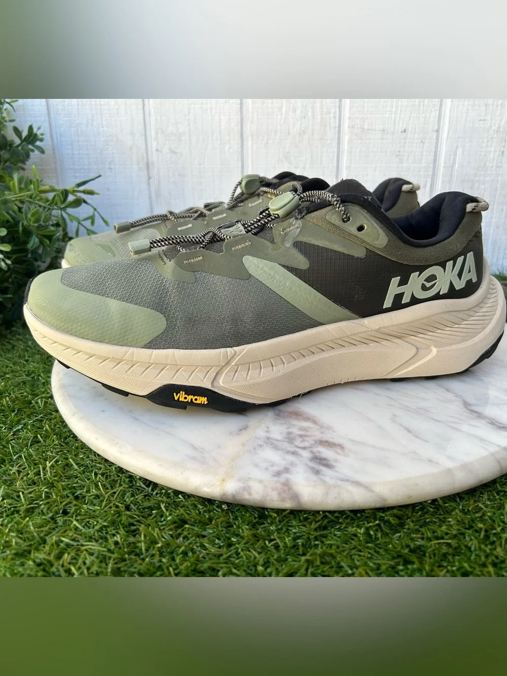 HOKA TRANSPORT SEA MOSS/EUCALYPTUS - MENS size 9.5 D gently used $150